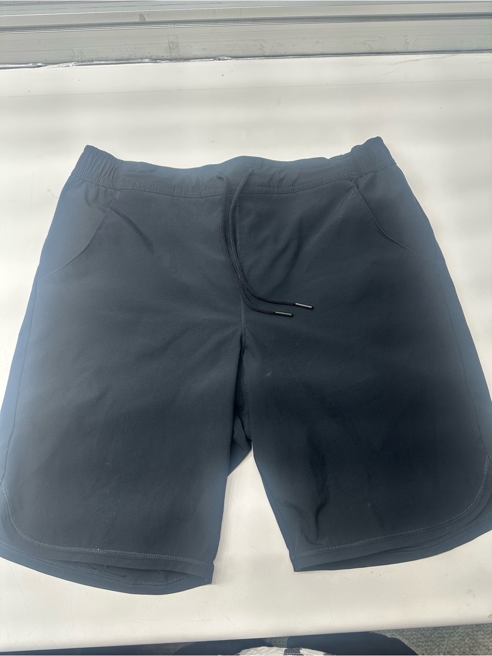 Lands' End Women's Black Athletic Drawstring Shorts 10L